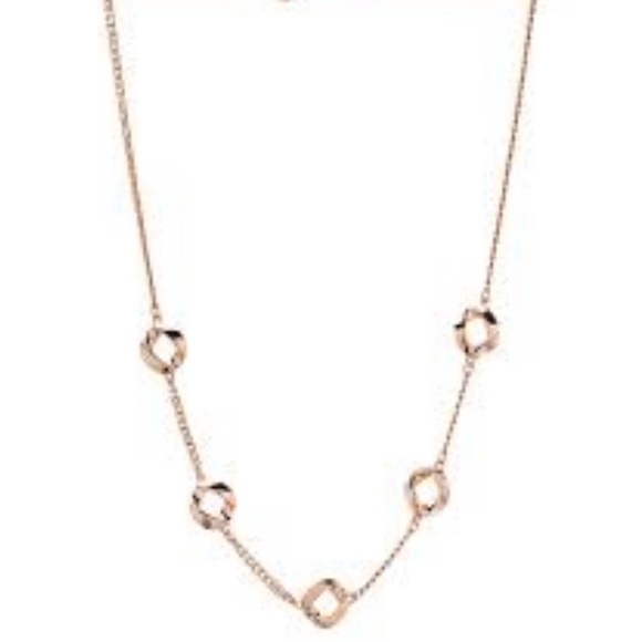 Marc by Marc Jacobs Rose Gold Tone Chain Link Station Choker Necklace - Picture 15 of 15